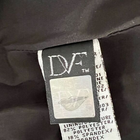 COPY - Diane von Furstenberg Nikita Black Combo leather shift dress sz 0 - Picture 9 of 9